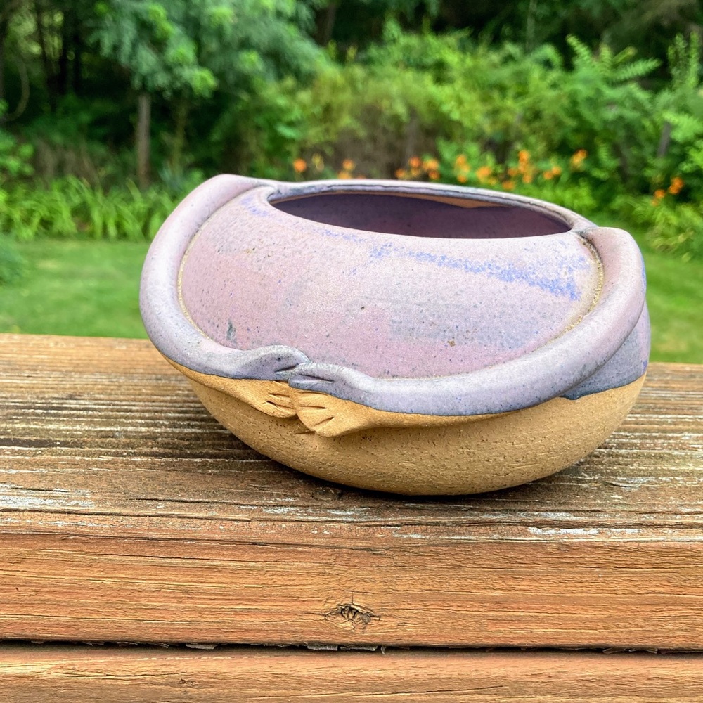 Vintage Depot Creek Pottery Quirky Handmade Artisan Pottery Hands Holding Bowl - Picture 2 of 12